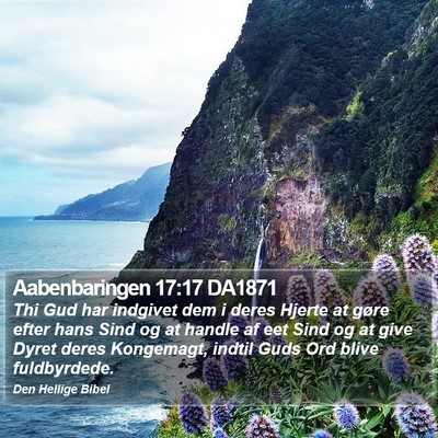 Aabenbaringen 17:17 DA1871 Bible Verse Image