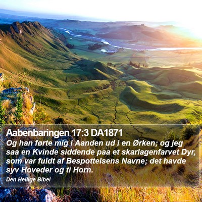 Aabenbaringen 17:3 DA1871 Bible Verse Image