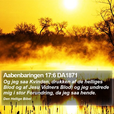 Aabenbaringen 17:6 DA1871 Bible Verse Image