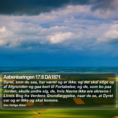 Aabenbaringen 17:8 DA1871 Bible Verse Image