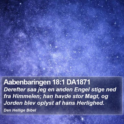 Aabenbaringen 18:1 DA1871 Bible Verse Image