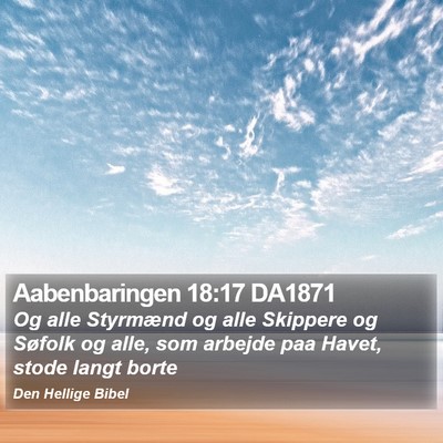 Aabenbaringen 18:17 DA1871 Bible Verse Image