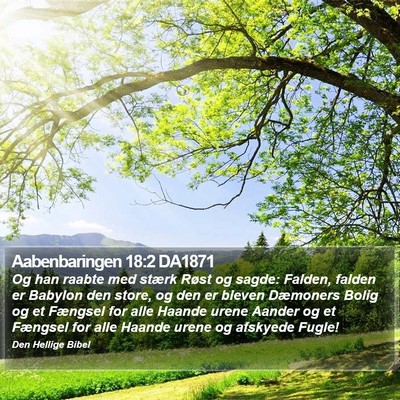 Aabenbaringen 18:2 DA1871 Bible Verse Image