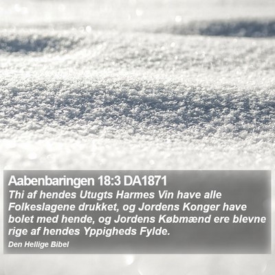 Aabenbaringen 18:3 DA1871 Bible Verse Image