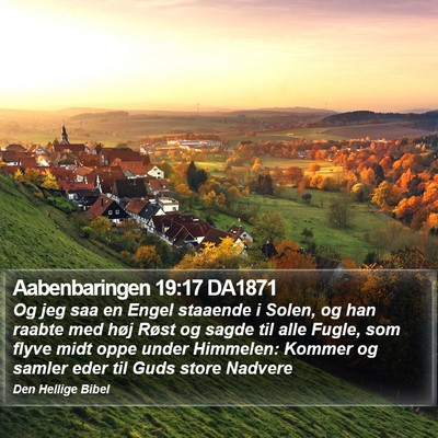 Aabenbaringen 19:17 DA1871 Bible Verse Image
