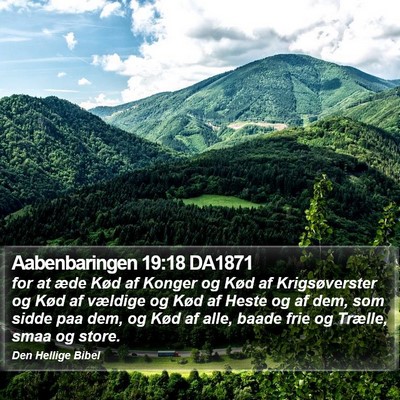 Aabenbaringen 19:18 DA1871 Bible Verse Image