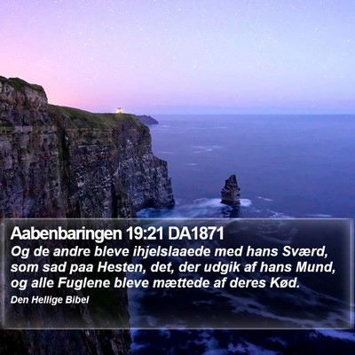 Aabenbaringen 19:21 DA1871 Bible Verse Image