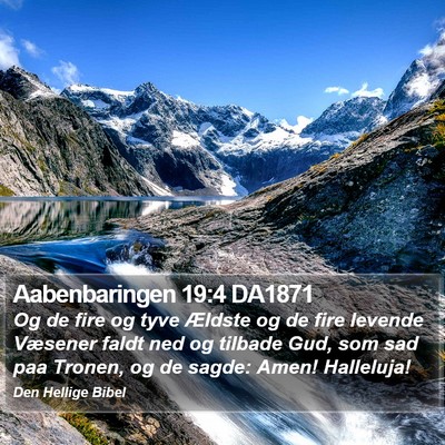 Aabenbaringen 19:4 DA1871 Bible Verse Image