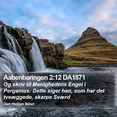 Aabenbaringen 2:12 DA1871 Bible Verse Image