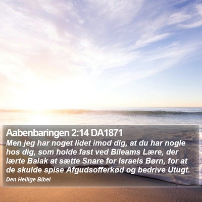 Aabenbaringen 2:14 DA1871 Bible Verse Image