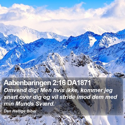 Aabenbaringen 2:16 DA1871 Bible Verse Image