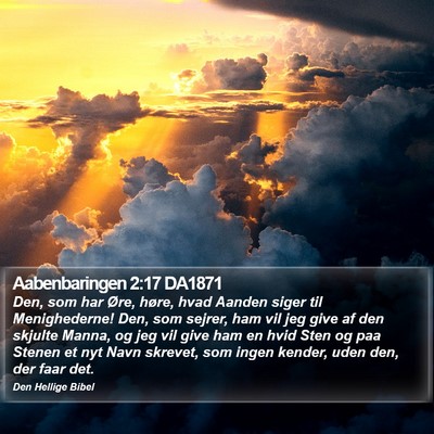 Aabenbaringen 2:17 DA1871 Bible Verse Image