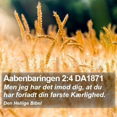 Aabenbaringen 2:4 DA1871 Bible Verse Image