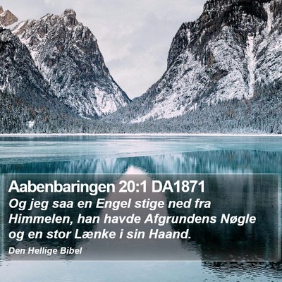 Aabenbaringen 20:1 DA1871 Bible Verse Image