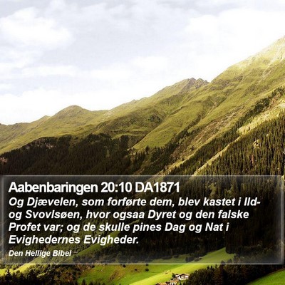 Aabenbaringen 20:10 DA1871 Bible Verse Image