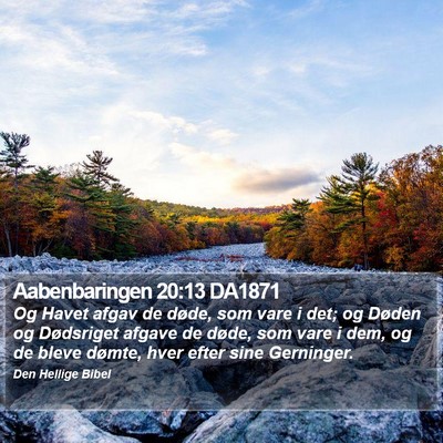 Aabenbaringen 20:13 DA1871 Bible Verse Image