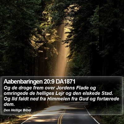 Aabenbaringen 20:9 DA1871 Bible Verse Image