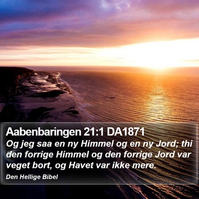 Aabenbaringen 21:1 DA1871 Bible Verse Image