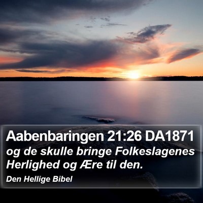 Aabenbaringen 21:26 DA1871 Bible Verse Image