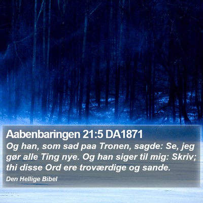 Aabenbaringen 21:5 DA1871 Bible Verse Image
