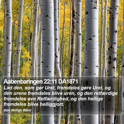 Aabenbaringen 22:11 DA1871 Bible Verse Image