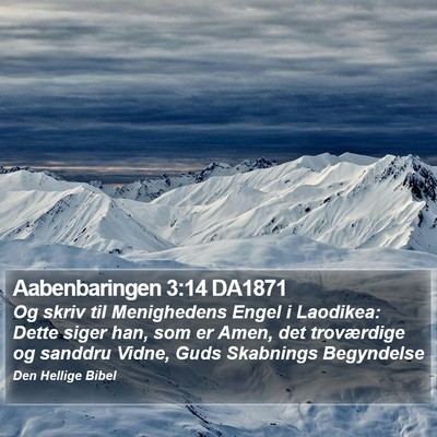 Aabenbaringen 3:14 DA1871 Bible Verse Image
