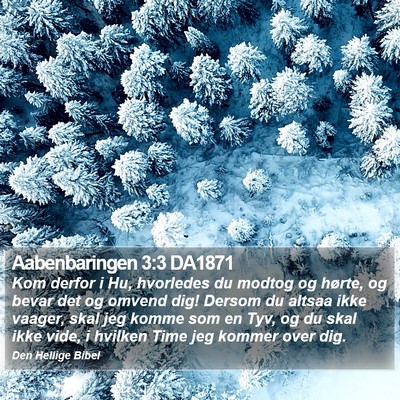 Aabenbaringen 3:3 DA1871 Bible Verse Image