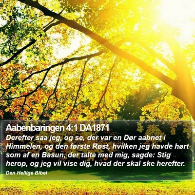 Aabenbaringen 4:1 DA1871 Bible Verse Image