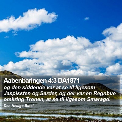Aabenbaringen 4:3 DA1871 Bible Verse Image