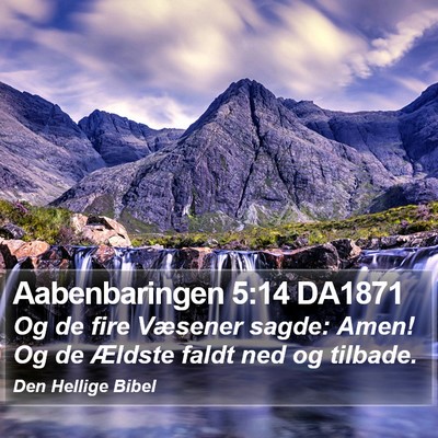 Aabenbaringen 5:14 DA1871 Bible Verse Image