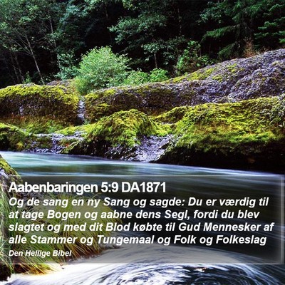 Aabenbaringen 5:9 DA1871 Bible Verse Image