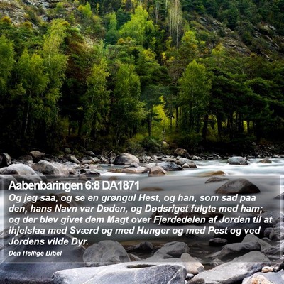 Aabenbaringen 6:8 DA1871 Bible Verse Image