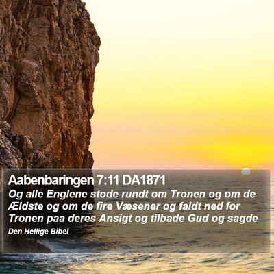 Aabenbaringen 7:11 DA1871 Bible Verse Image