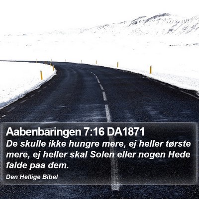 Aabenbaringen 7:16 DA1871 Bible Verse Image