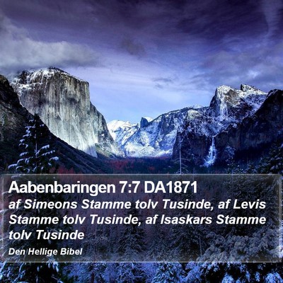 Aabenbaringen 7:7 DA1871 Bible Verse Image