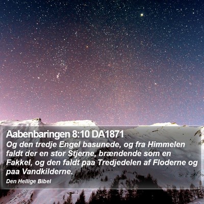 Aabenbaringen 8:10 DA1871 Bible Verse Image