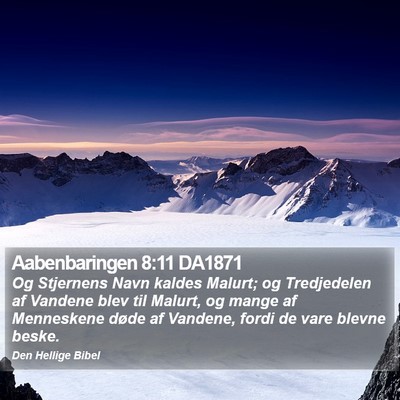 Aabenbaringen 8:11 DA1871 Bible Verse Image