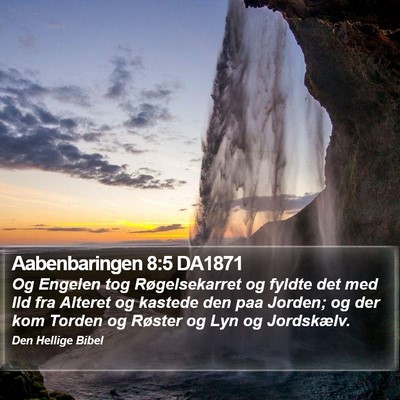 Aabenbaringen 8:5 DA1871 Bible Verse Image