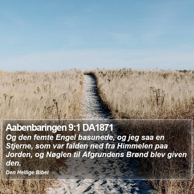 Aabenbaringen 9:1 DA1871 Bible Verse Image