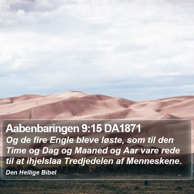 Aabenbaringen 9:15 DA1871 Bible Verse Image