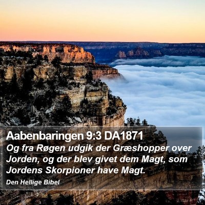 Aabenbaringen 9:3 DA1871 Bible Verse Image