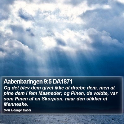 Aabenbaringen 9:5 DA1871 Bible Verse Image