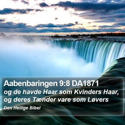 Aabenbaringen 9:8 DA1871 Bible Verse Image