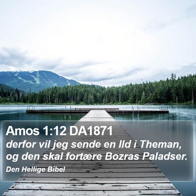 Amos 1:12 DA1871 Bible Verse Image