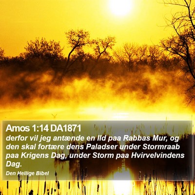 Amos 1:14 DA1871 Bible Verse Image