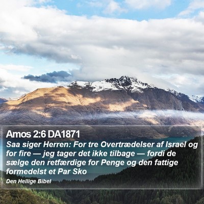 Amos 2:6 DA1871 Bible Verse Image