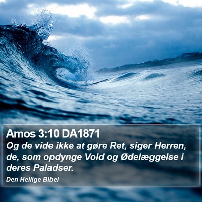 Amos 3:10 DA1871 Bible Verse Image