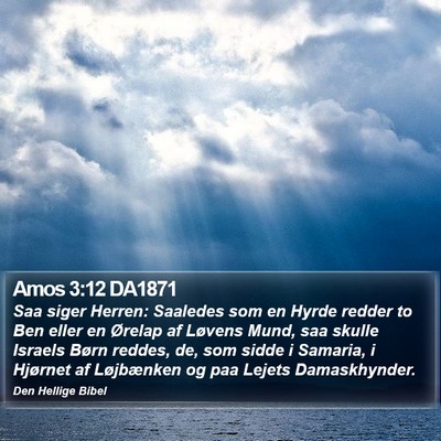 Amos 3:12 DA1871 Bible Verse Image