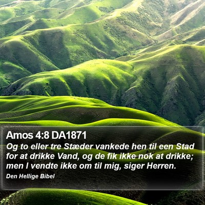 Amos 4:8 DA1871 Bible Verse Image