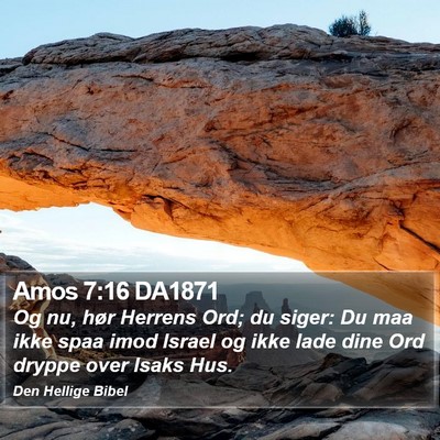 Amos 7:16 DA1871 Bible Verse Image